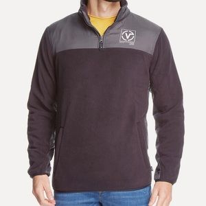 VANS Peak Polar Fleece 1/4 Zip Pullover Black Men’s Large